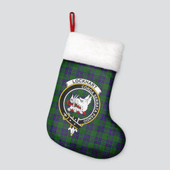 Clan Lockhart Modern Tartan Crest Christmas Stocking MG62 Lockhart Modern Tartan Tartan Stocking   