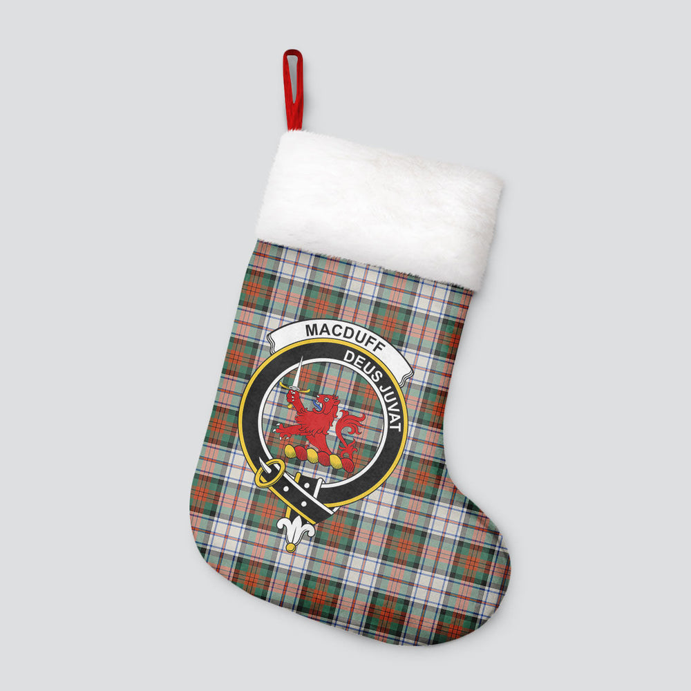 Clan MacDuff Dress Ancient Tartan Crest Christmas Stocking JG60 MacDuff Dress Ancient Tartan Tartan Stocking   
