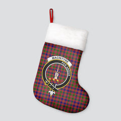 Clan MacIntyre Modern Tartan Crest Christmas Stocking AI40 MacIntyre Modern Tartan Tartan Stocking   