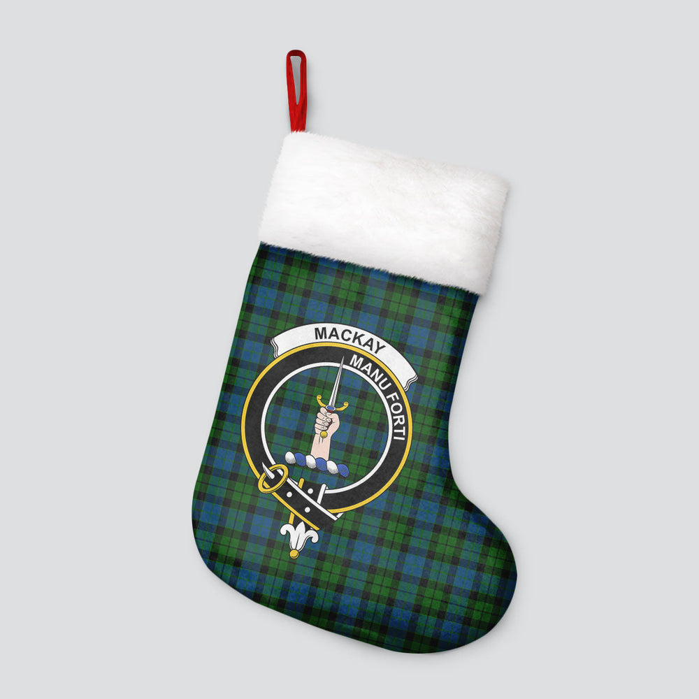 Clan MacKay Modern Tartan Crest Christmas Stocking TQ67 MacKay Modern Tartan Tartan Stocking   