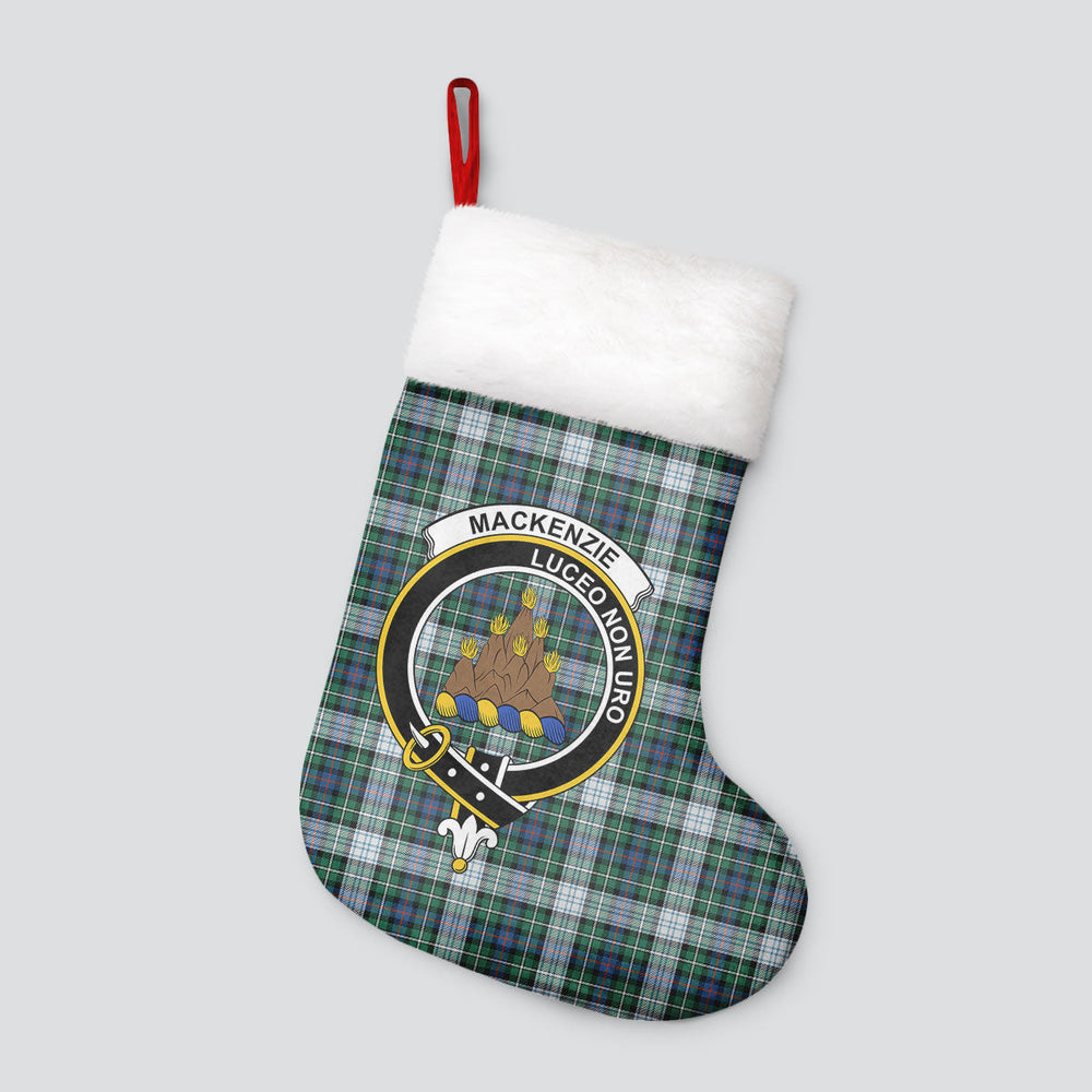 Clan MacKenzie Dress Ancient Tartan Crest Christmas Stocking PW91 MacKenzie Dress Ancient Tartan Tartan Stocking   