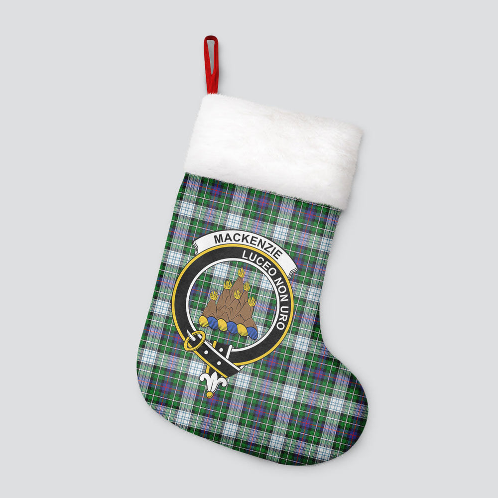Clan MacKenzie Dress Modern Tartan Crest Christmas Stocking SQ36 MacKenzie Dress Modern Tartan Tartan Stocking   