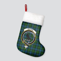 Clan MacKie Tartan Crest Christmas Stocking LO55 MacKie Tartan Tartan Stocking   