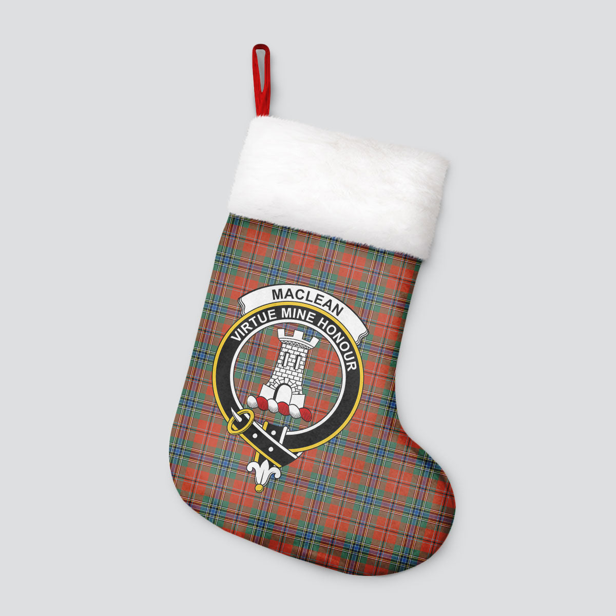 Clan MacLean of Duart Ancient Tartan Crest Christmas Stocking SP95 MacLean of Duart Ancient Tartan Tartan Stocking   