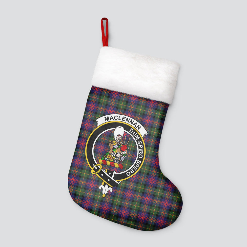 Clan MacLennan Modern Tartan Crest Christmas Stocking YG14 MacLennan Modern Tartan Tartan Stocking   
