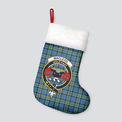 Clan MacLeod of Harris Ancient Tartan Crest Christmas Stocking QW45 MacLeod of Harris Ancient Tartan Tartan Stocking   
