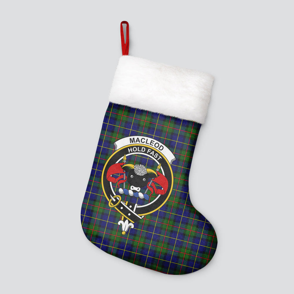 Clan MacLeod of Harris Modern Tartan Crest Christmas Stocking SA55 MacLeod of Harris Modern Tartan Tartan Stocking   