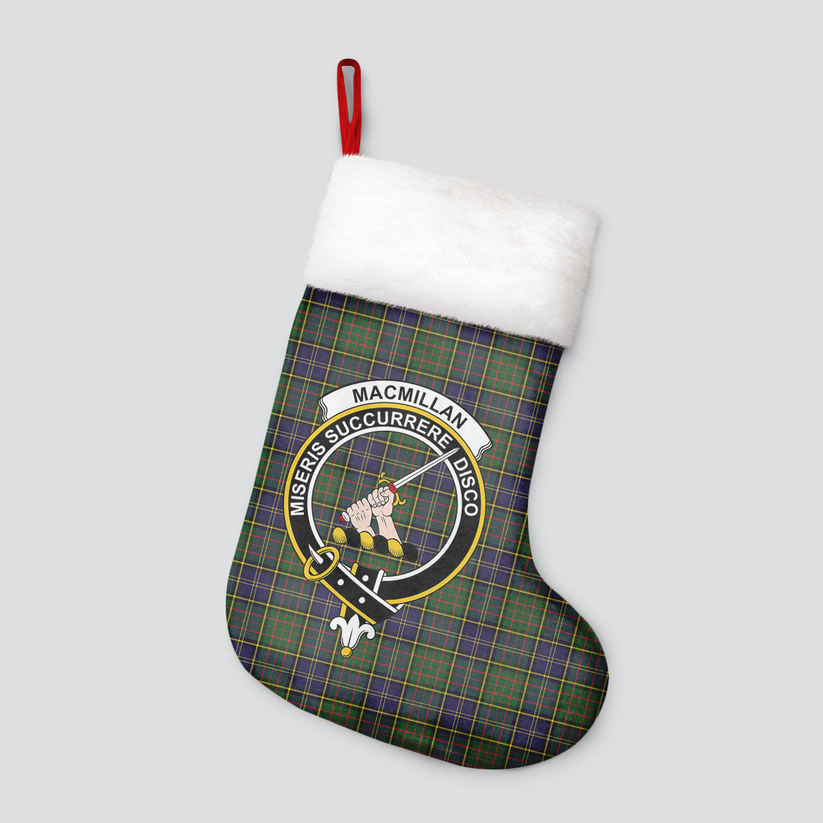 Clan MacMillan Hunting Modern Tartan Crest Christmas Stocking HZ70 MacMillan Hunting Modern Tartan Tartan Stocking   