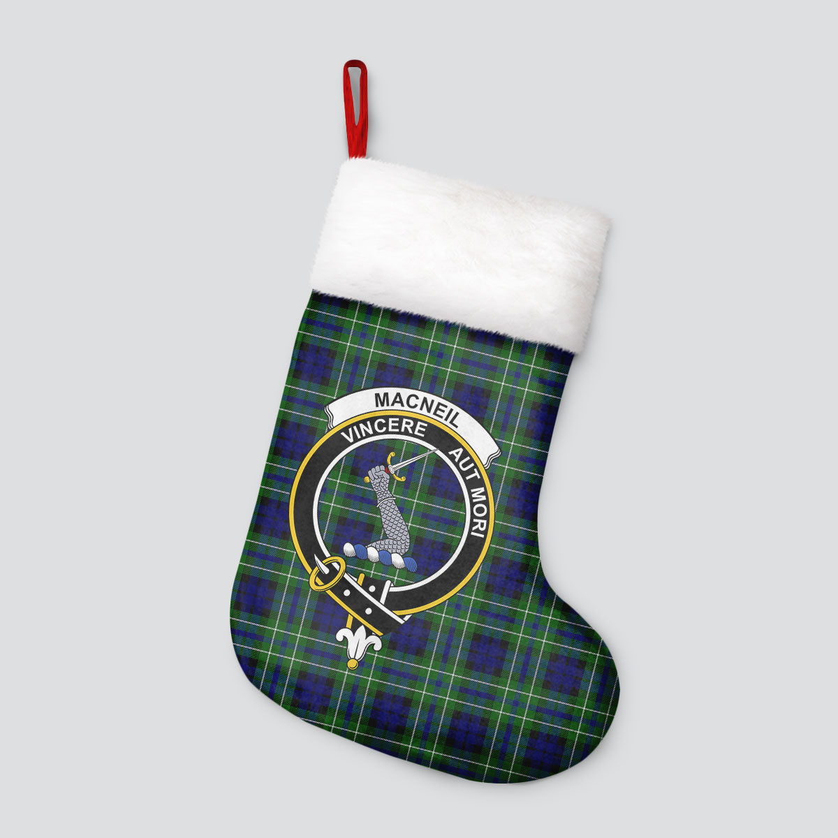 Clan MacNeil of Colonsay Modern Tartan Crest Christmas Stocking AH85 MacNeil of Colonsay Modern Tartan Tartan Stocking   