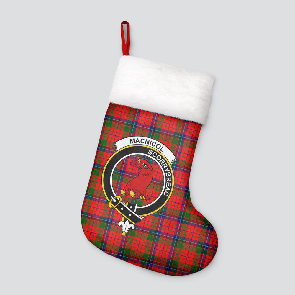 Clan MacNicol (of Scorrybreac) Tartan Crest Christmas Stocking SB41 MacNicol (of Scorrybreac) Tartan Tartan Stocking   