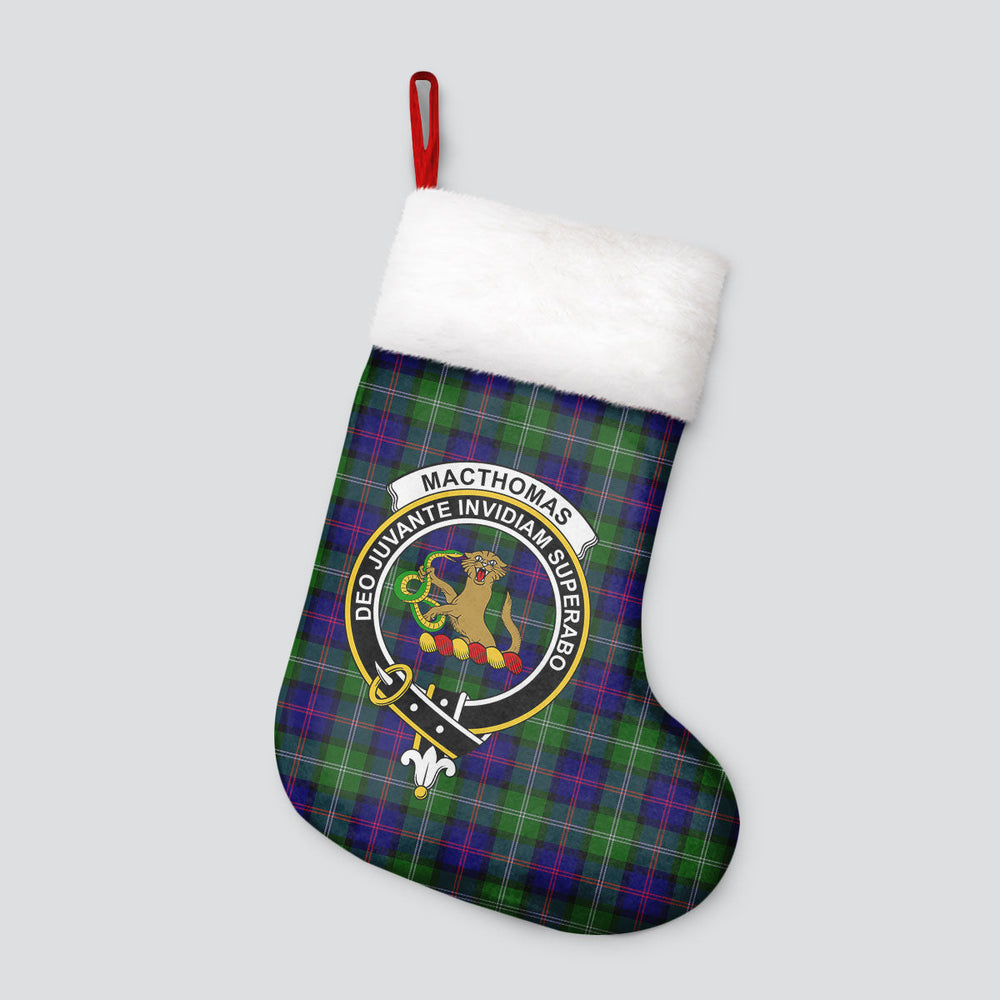 Clan MacThomas Modern Tartan Crest Christmas Stocking GG44 MacThomas Modern Tartan Tartan Stocking   