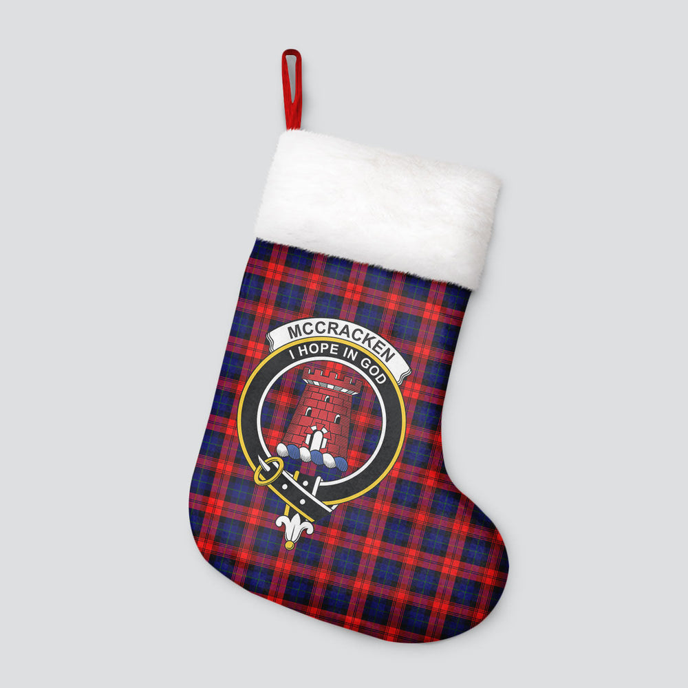 Clan McCracken Tartan Crest Christmas Stocking AS83 McCracken Tartan Tartan Stocking   