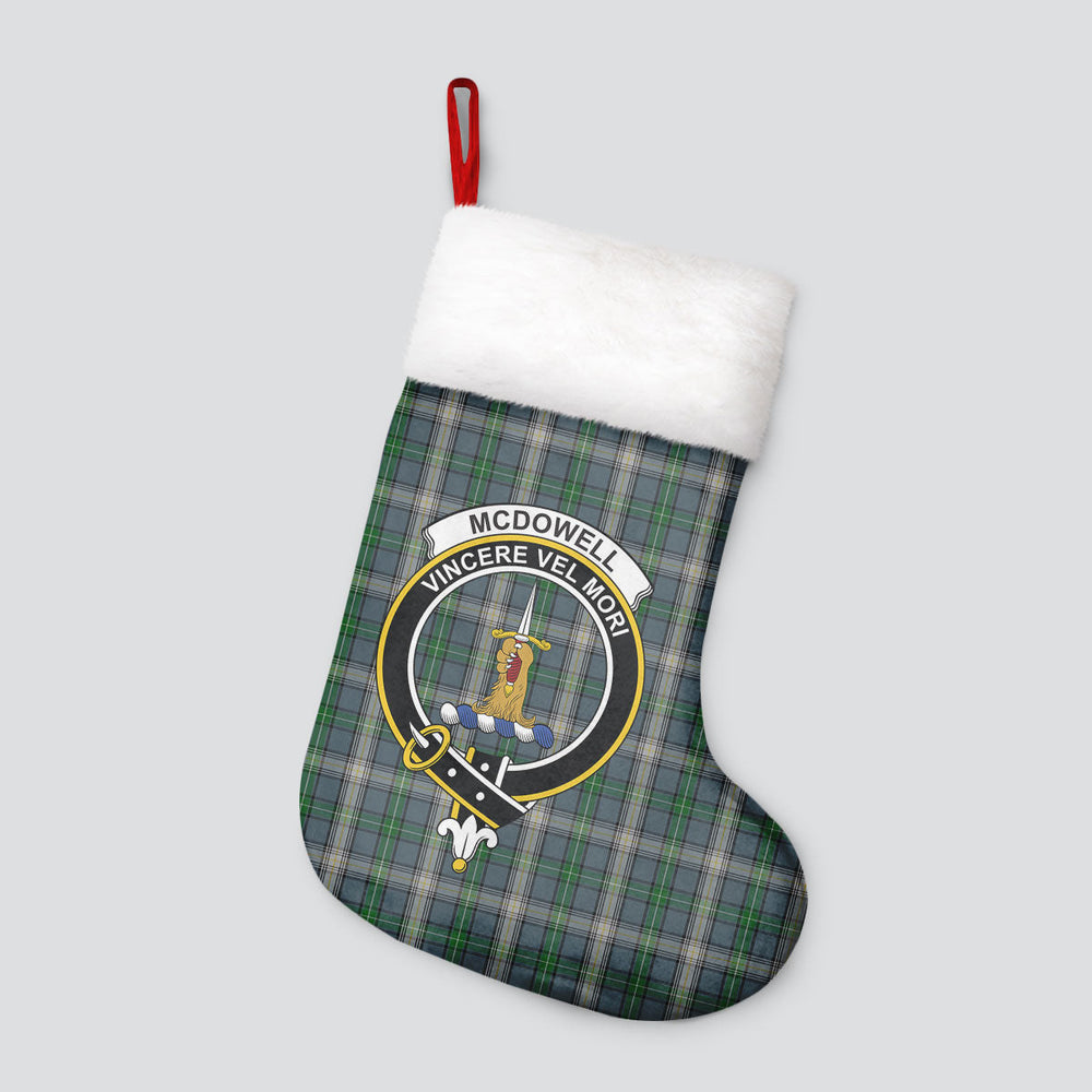 Clan McDowell (MacDowell) Tartan Crest Christmas Stocking ZK14 McDowell (MacDowell) Tartan Tartan Stocking   