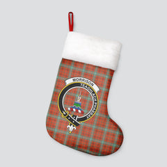 Clan Morrison Red Ancient Tartan Crest Christmas Stocking AU58 Morrison Red Ancient Tartan Tartan Stocking   