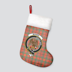 Clan Munro Ancient Tartan Crest Christmas Stocking IL15 Munro Ancient Tartan Tartan Stocking   