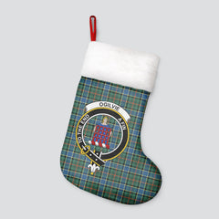 Clan Ogilvie Hunting Ancient Tartan Crest Christmas Stocking WT93 Ogilvie Hunting Ancient Tartan Tartan Stocking   
