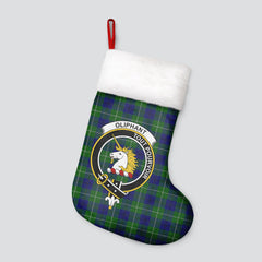 Clan Oliphant Modern Tartan Crest Christmas Stocking SG34 Oliphant Modern Tartan Tartan Stocking   