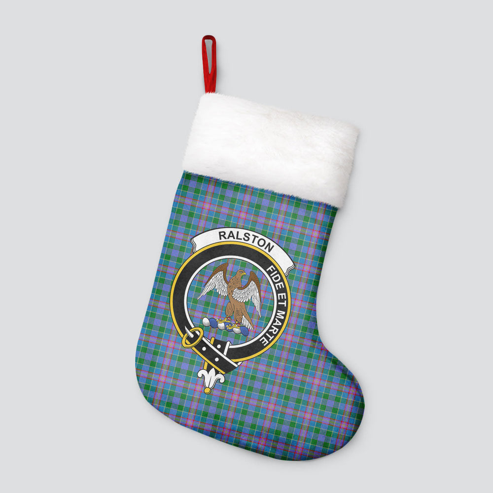 Clan Ralston Tartan Crest Christmas Stocking CD88 Ralston Tartan Tartan Stocking   
