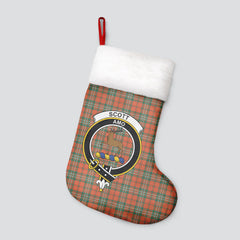Clan Scott Ancient Tartan Crest Christmas Stocking OA16 Clan Scott (Scott Tartan) Tartan Stocking   