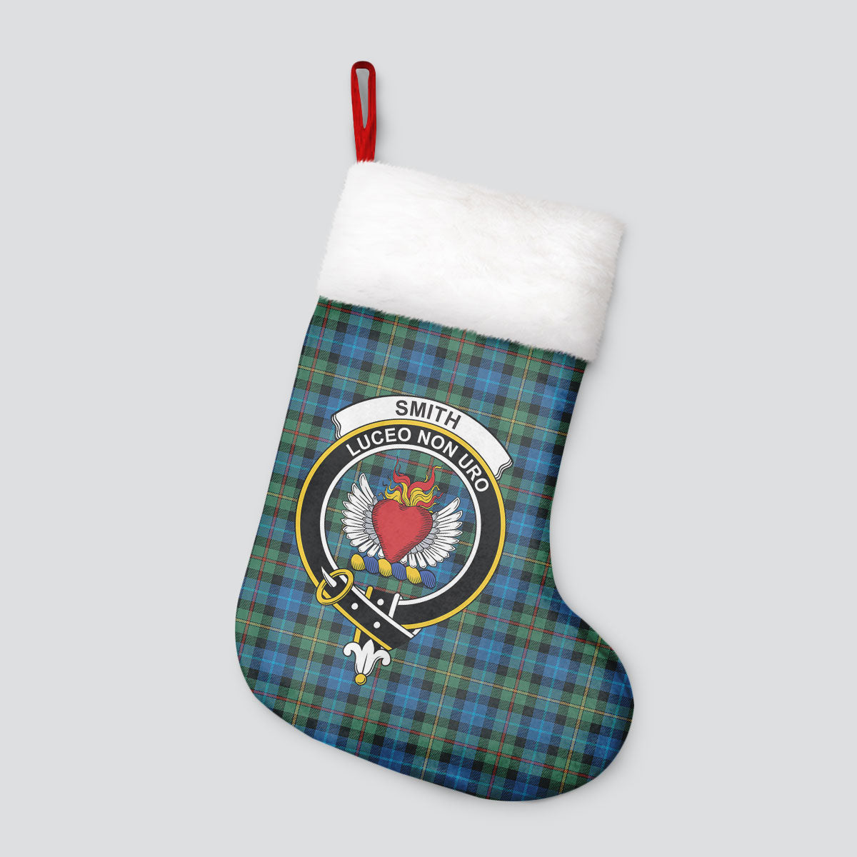Clan Smith Ancient Tartan Crest Christmas Stocking PR83 Smith Ancient Tartan Tartan Stocking   