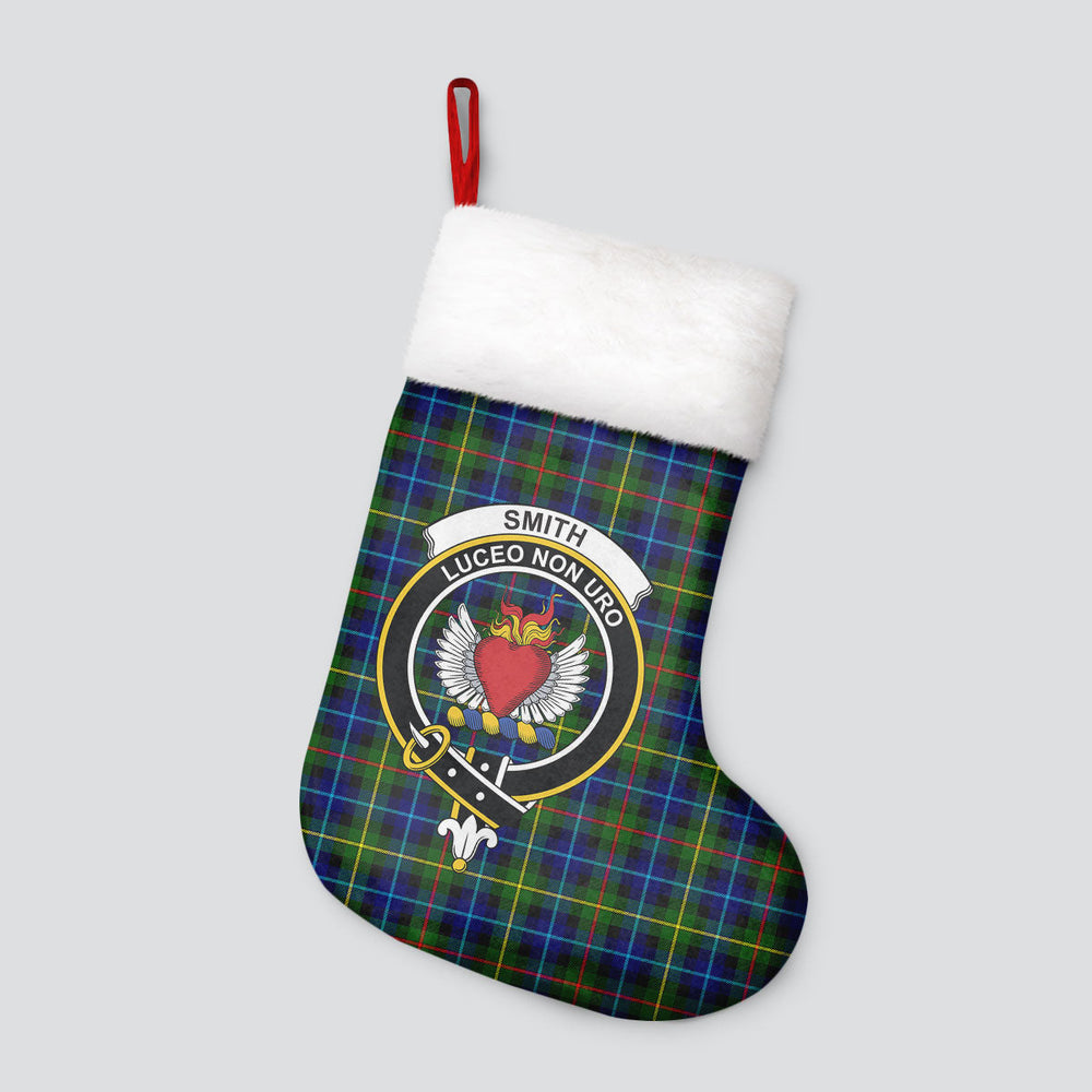 Clan Smith Modern Tartan Crest Christmas Stocking JJ48 Smith Modern Tartan Tartan Stocking   