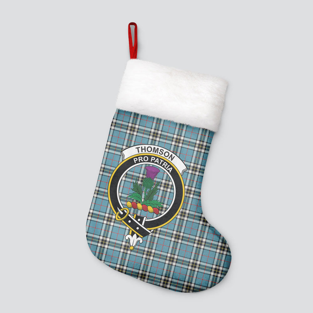 Clan Thomson Blue Tartan Crest Christmas Stocking VV81 Thomson Blue Tartan Tartan Stocking   