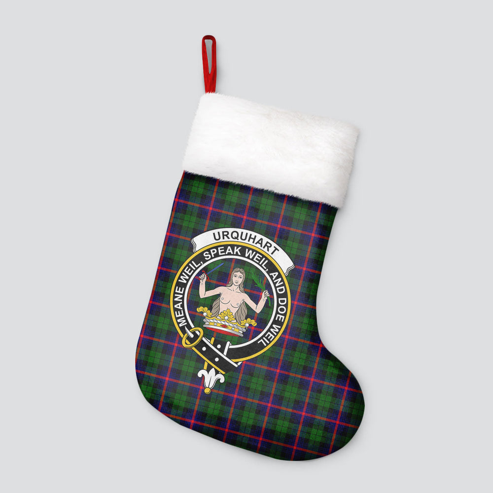 Clan Urquhart Modern Tartan Crest Christmas Stocking BQ36 Urquhart Modern Tartan Tartan Stocking   