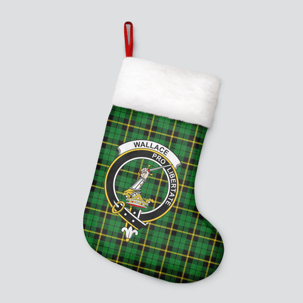 Clan Wallace Hunting Modern Tartan Crest Christmas Stocking FS31 Wallace Hunting Modern Tartan Tartan Stocking   