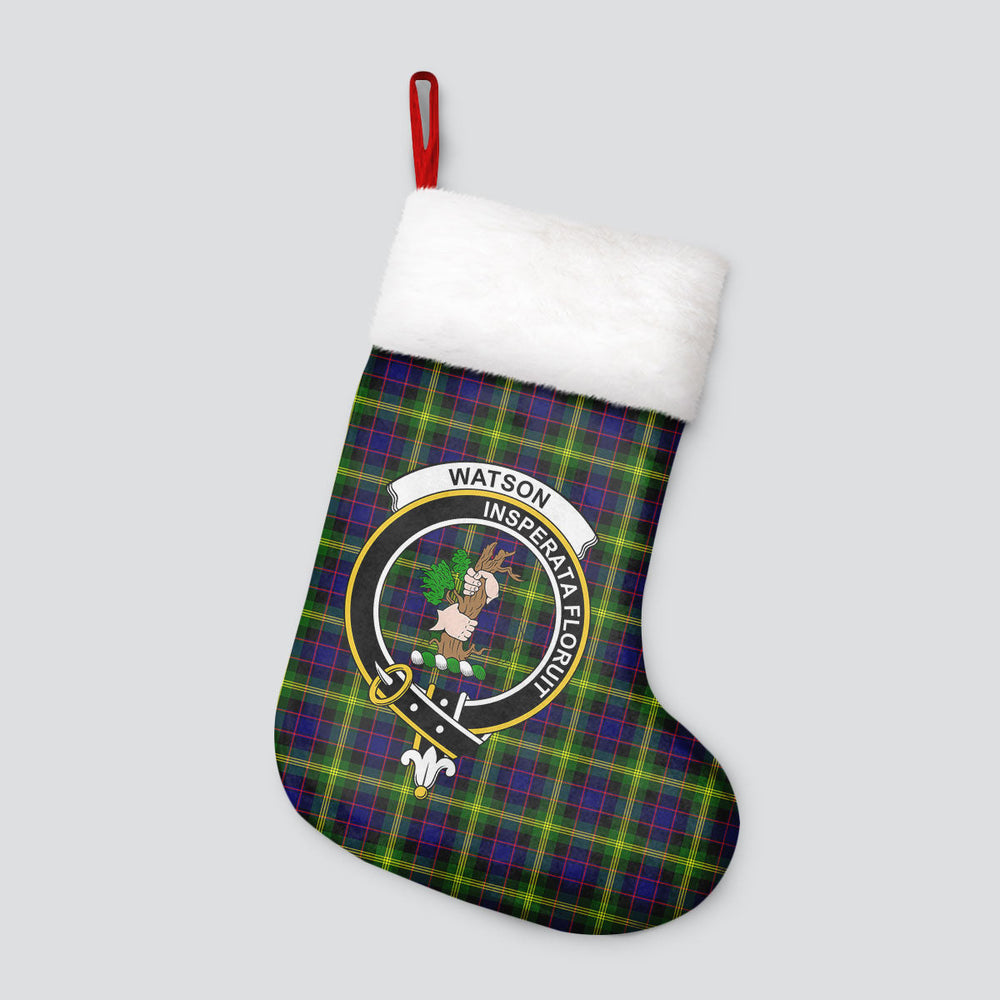 Clan Watson Modern Tartan Crest Christmas Stocking AA11 Watson Modern Tartan Tartan Stocking   