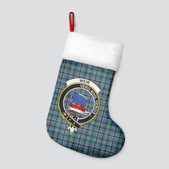 Clan Weir Ancient Tartan Crest Christmas Stocking XT31 Weir Ancient Tartan Tartan Stocking   