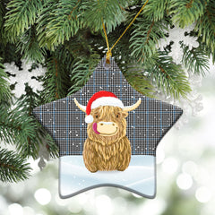 Clan Gladstone Tartan Christmas Ceramic Ornament Highland Cows Style IU97 Gladstone Tartan Tartan Ornament   