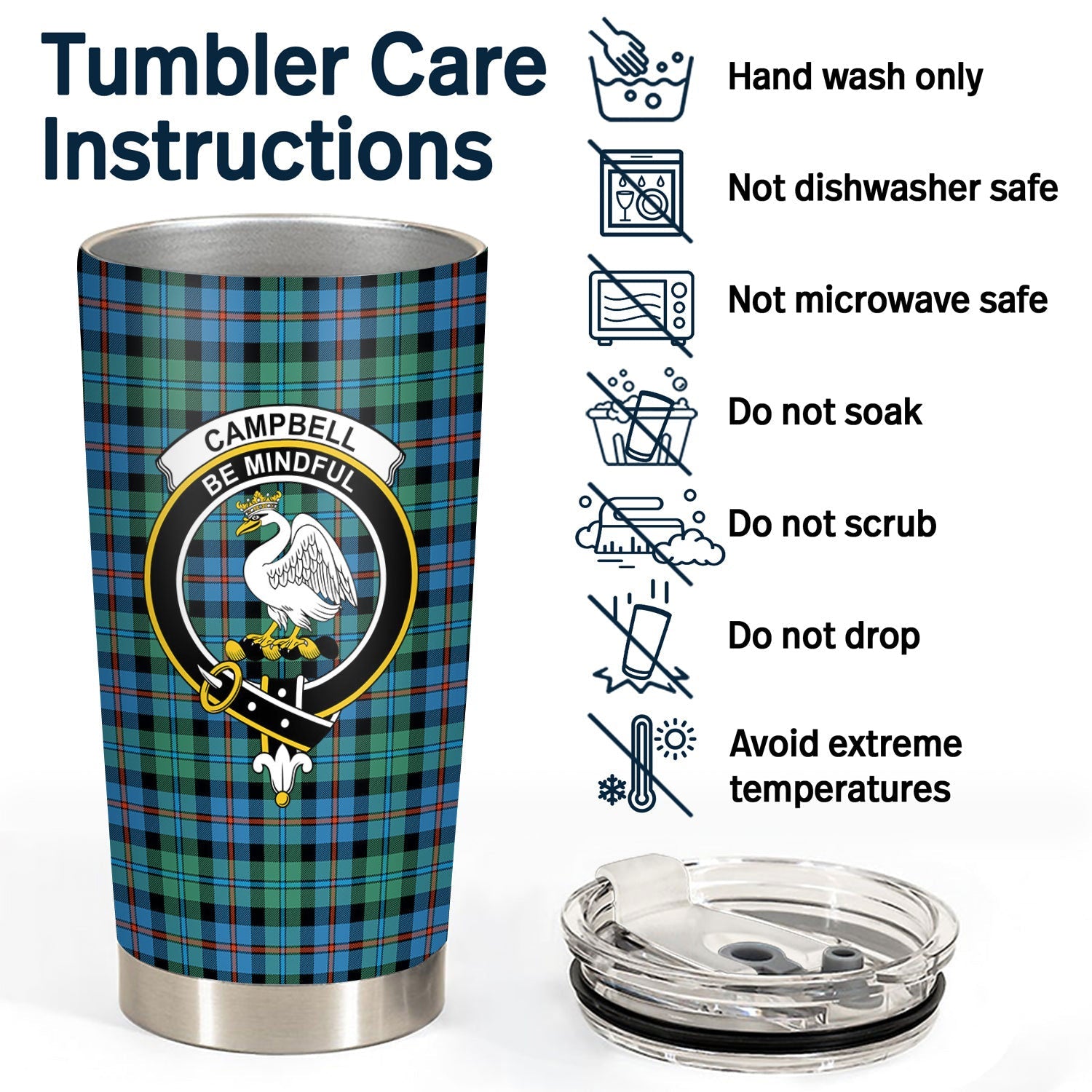 Clan Campbell of Cawdor Ancient Tartan Crest Tumbler DW42 Clan Campbell of Cawdor Tartan Today   