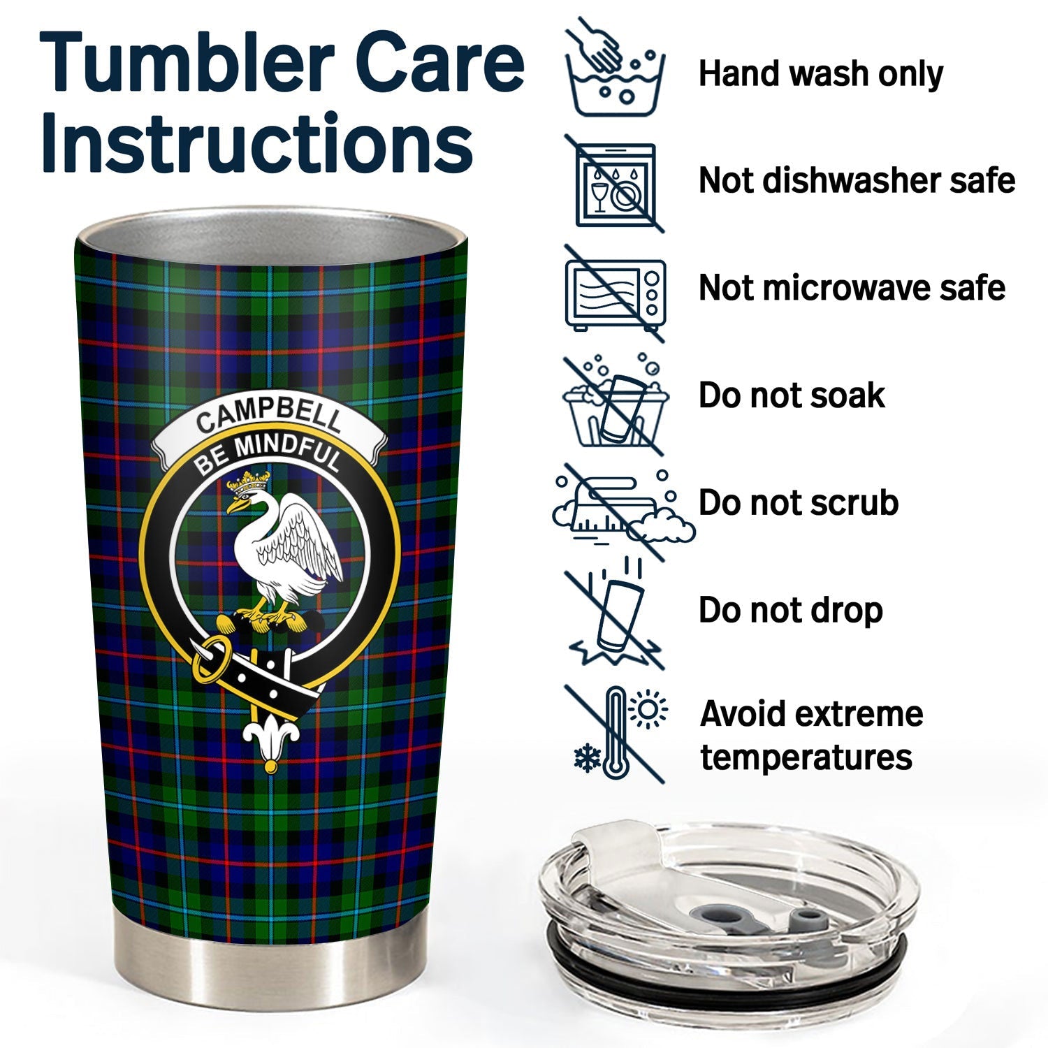 Clan Campbell of Cawdor Modern Tartan Crest Tumbler DL12 Clan Campbell of Cawdor Tartan Today   