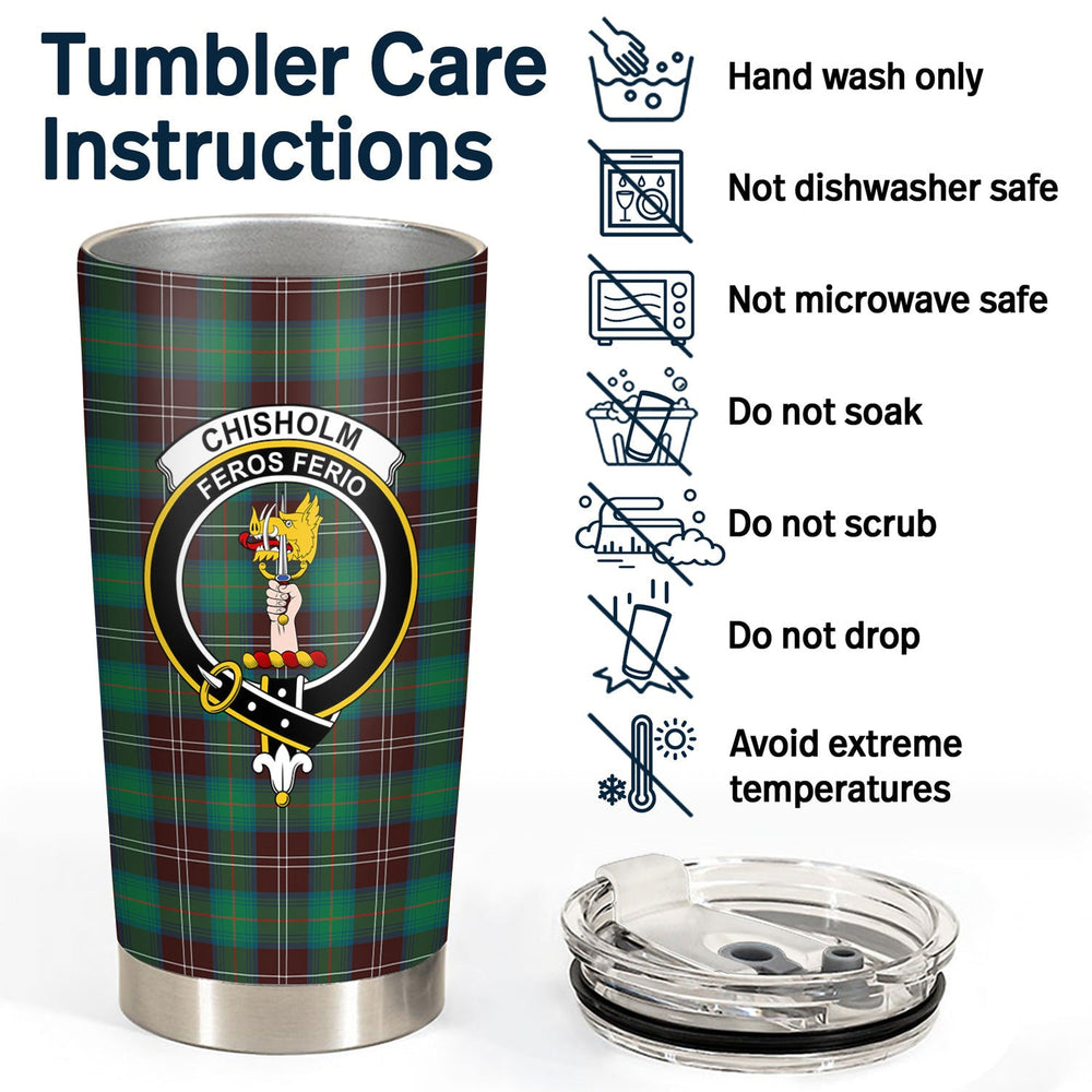 Clan Chisholm Hunting Ancient Tartan Crest Tumbler NY91 Clan Chisholm Tartan Today   