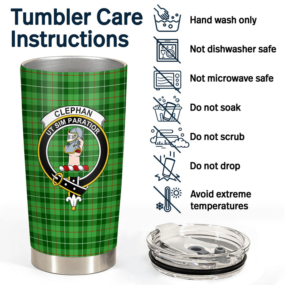 Clan Clephan (or Clephane) Tartan Crest Tumbler BN24 Clan Clephan Tartan Today   