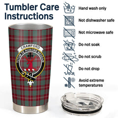 Clan Crawford Modern Tartan Crest Tumbler TT67 Clan Crawford Tartan Today   