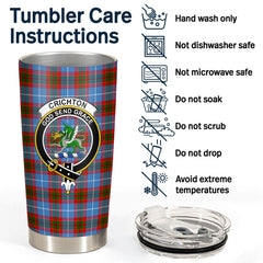 Clan Crichton Tartan Crest Tumbler JD84 Clan Crichton Tartan Today   