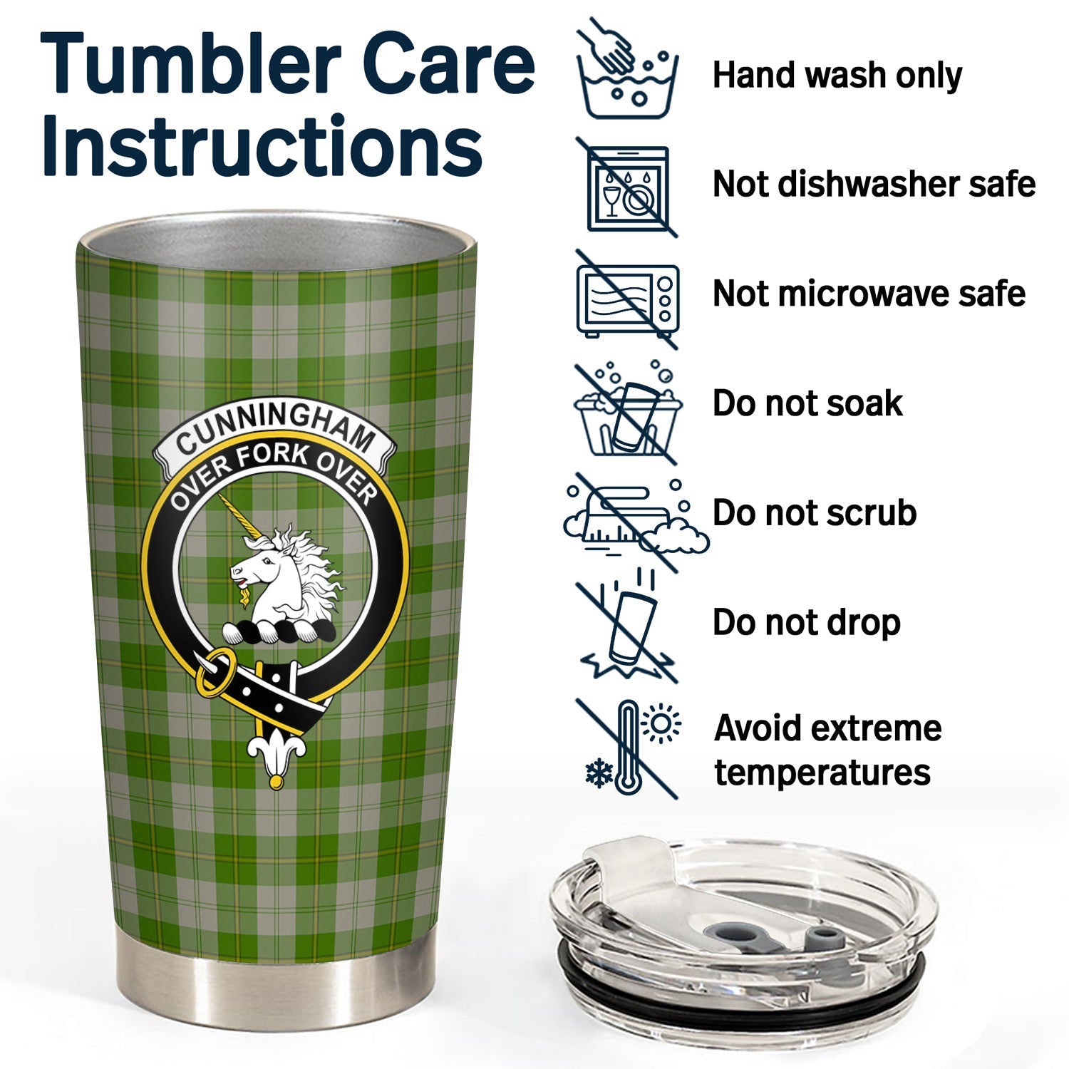Clan Cunningham Dress Green Dancers Tartan Crest Tumbler BQ51 Clan Cunningham Tartan Today   