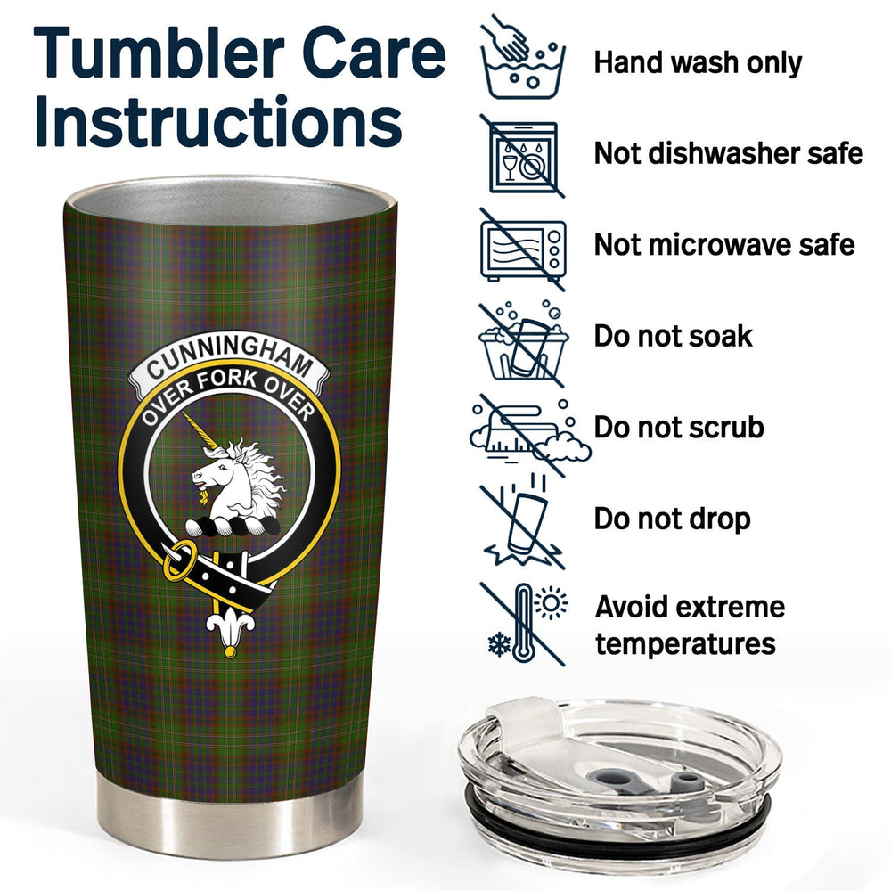 Clan Cunningham Hunting Modern Tartan Crest Tumbler II62 Clan Cunningham Tartan Today   