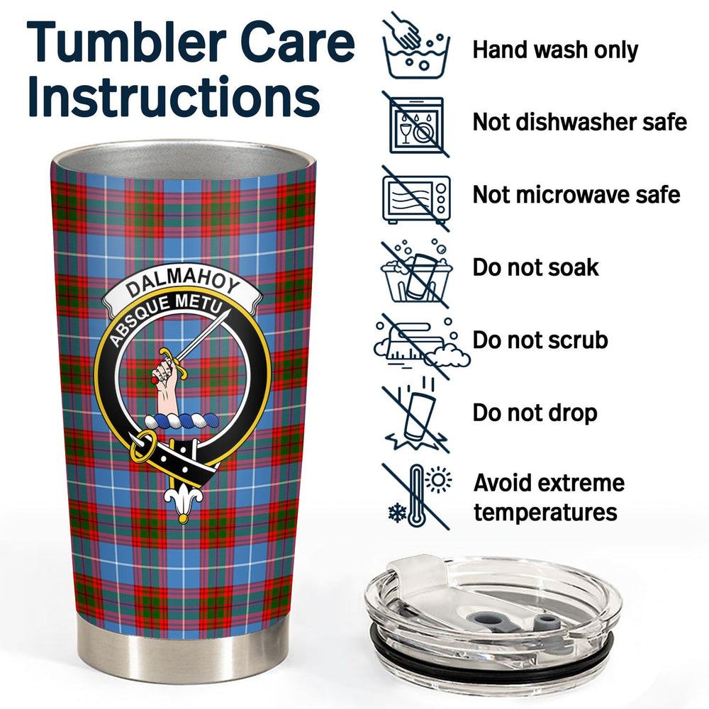 Clan Dalmahoy Tartan Crest Tumbler LI95 Clan Dalmahoy Tartan Today   