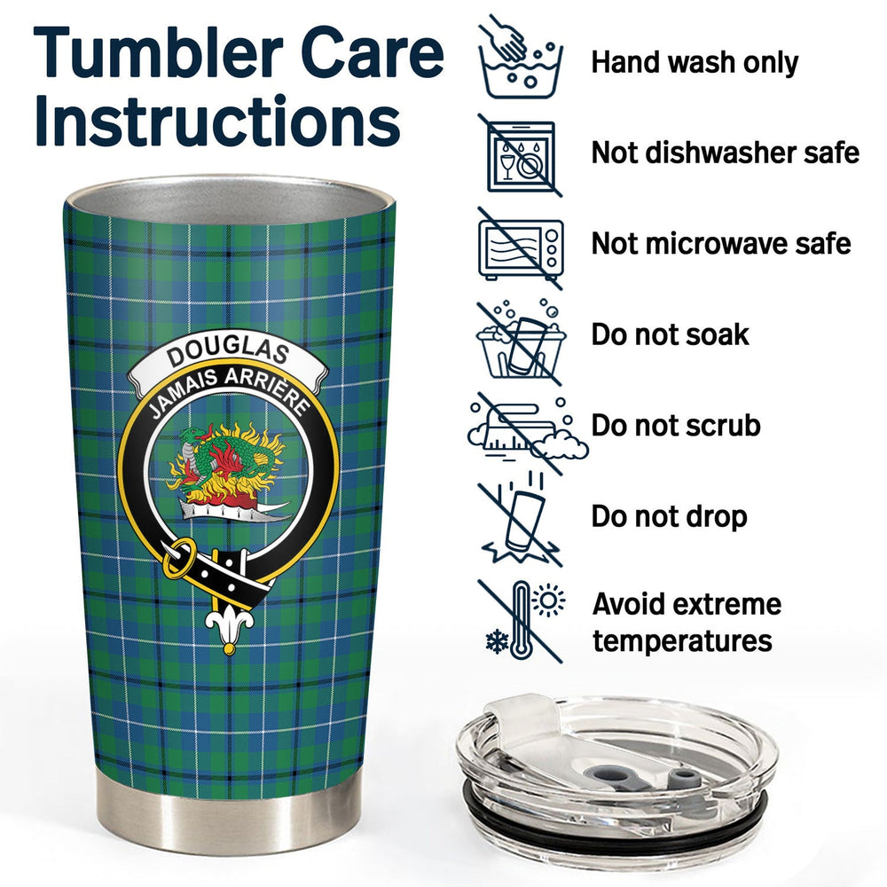 Clan Douglas Ancient Tartan Crest Tumbler DG52 Clan Douglas Tartan Today   