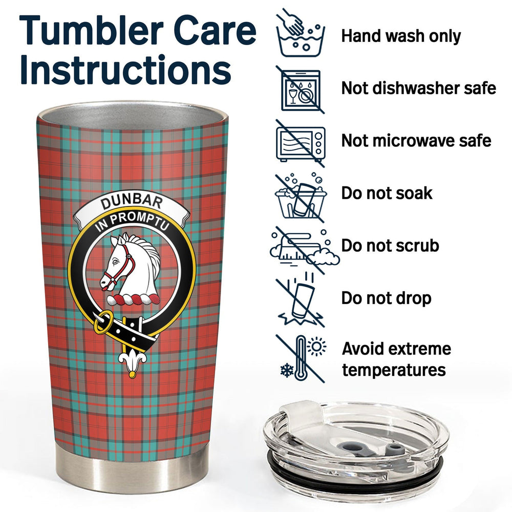 Clan Dunbar Ancient Tartan Crest Tumbler LJ70 Clan Dunbar Tartan Today   