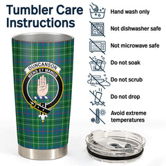 Clan Duncanson Tartan Crest Tumbler JM92 Clan Duncan Tartan Today   