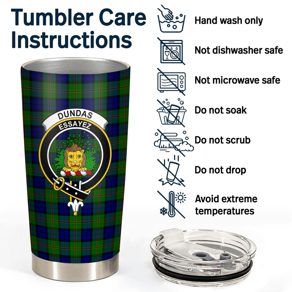 Clan Dundas Modern Tartan Crest Tumbler WJ11 Clan Dundas Tartan Today   