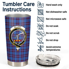 Clan Elliot Modern Tartan Crest Tumbler UF67 Clan Elliot Tartan Today   