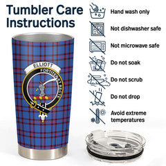 Clan Elliott Modern Tartan Crest Tumbler DJ34 Clan Elliot Tartan Today   