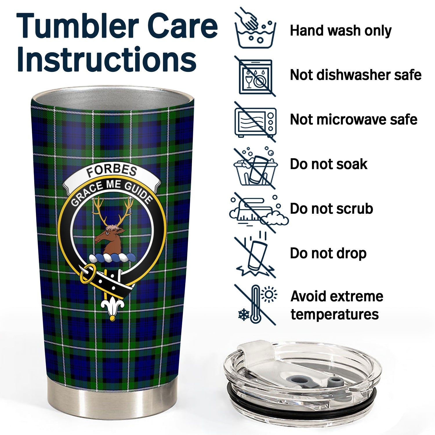 Clan Forbes Modern Tartan Crest Tumbler EI92 Clan Forbes Tartan Today   
