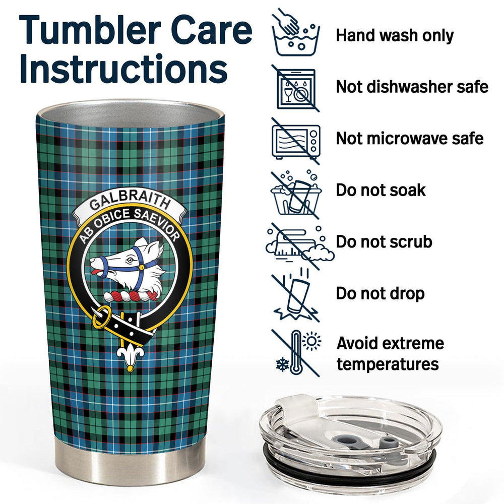 Clan Galbraith Ancient Tartan Crest Tumbler CX13 Clan Rait Tartan Today   
