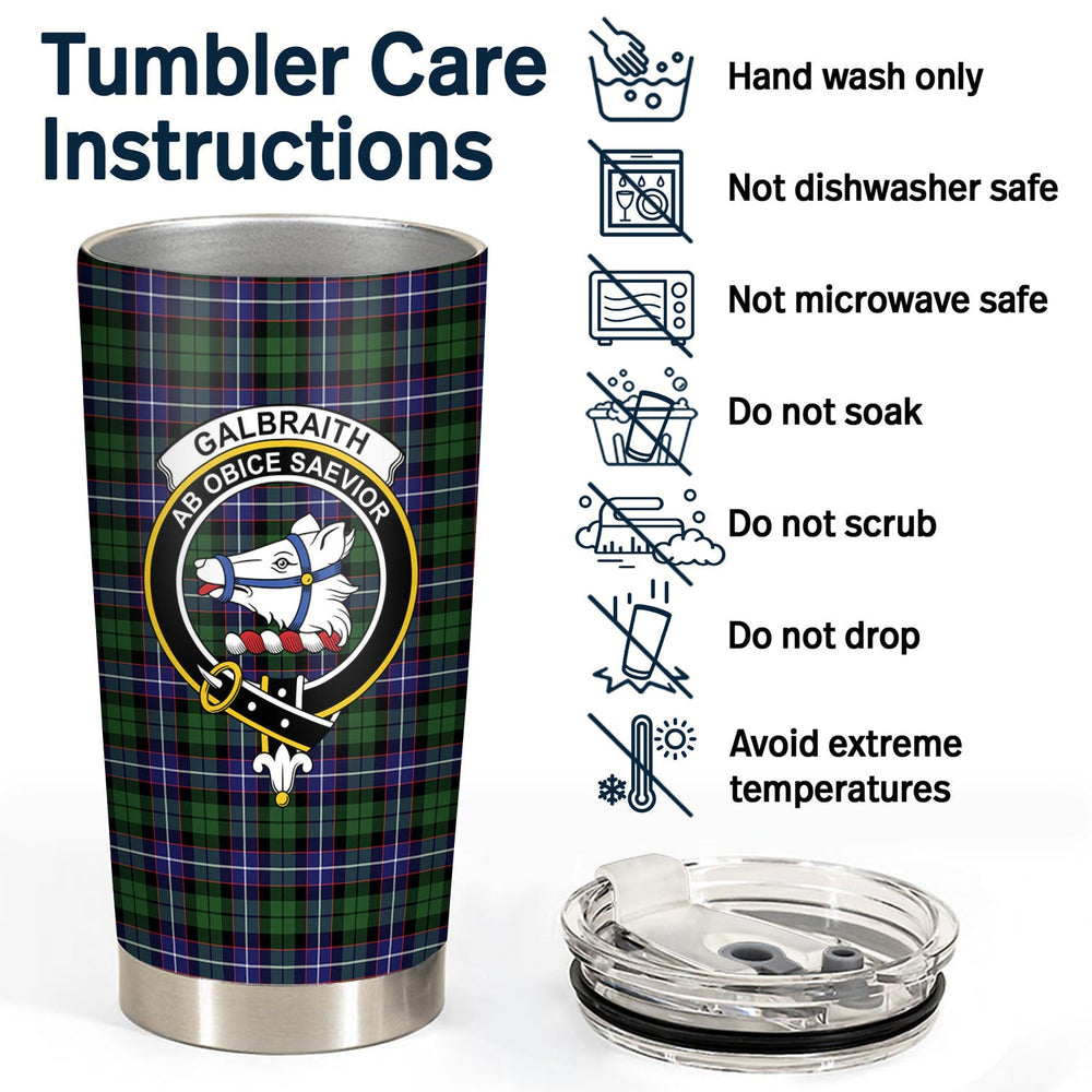 Clan Galbraith Modern Tartan Crest Tumbler SB90 Clan Rait Tartan Today   