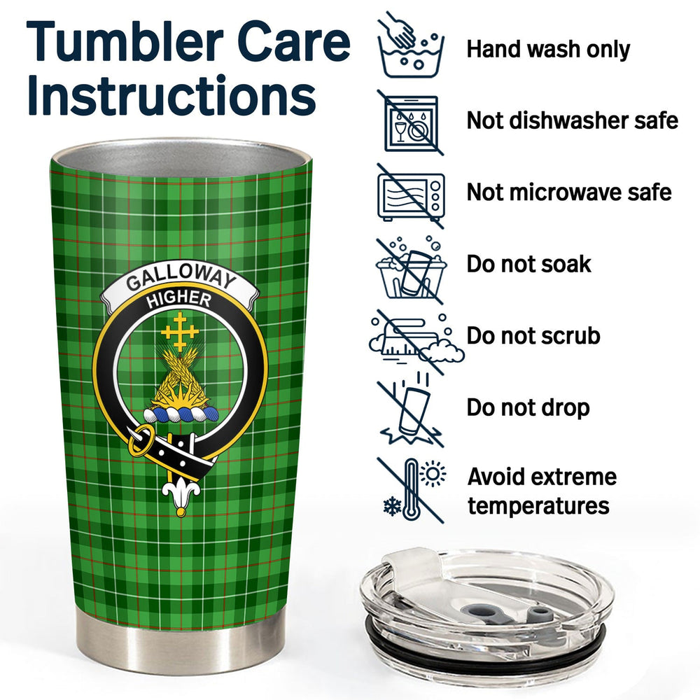 Clan Galloway District Tartan Crest Tumbler ZQ43 Clan Galloway Tartan Today   